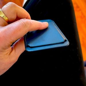 Leather card holder on back of any smart phone